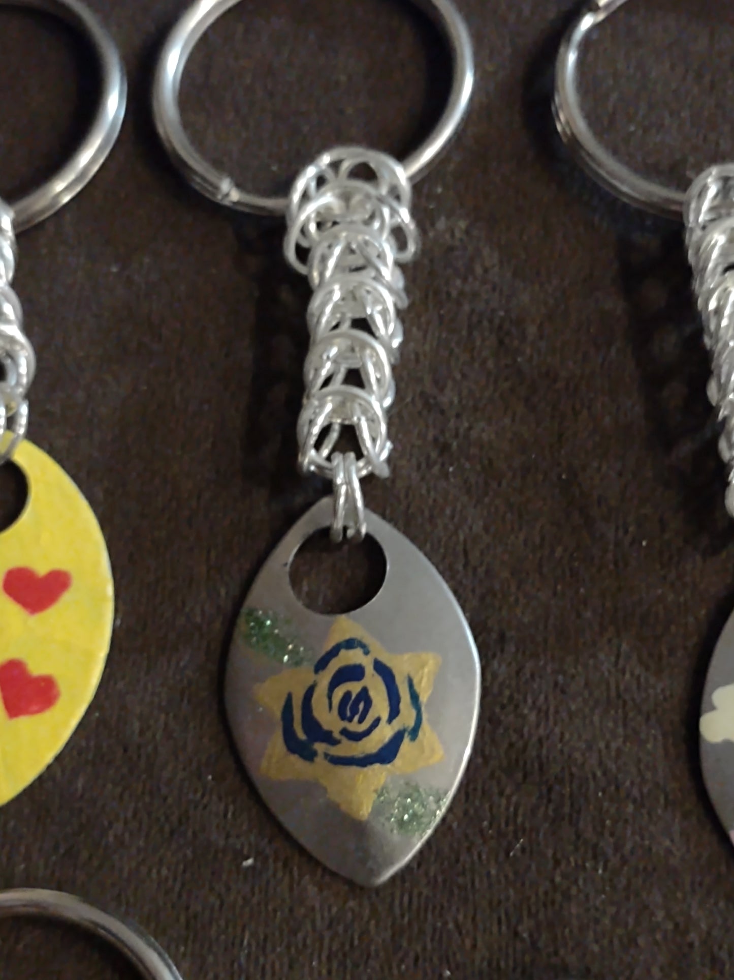 Hand painted scale keychains