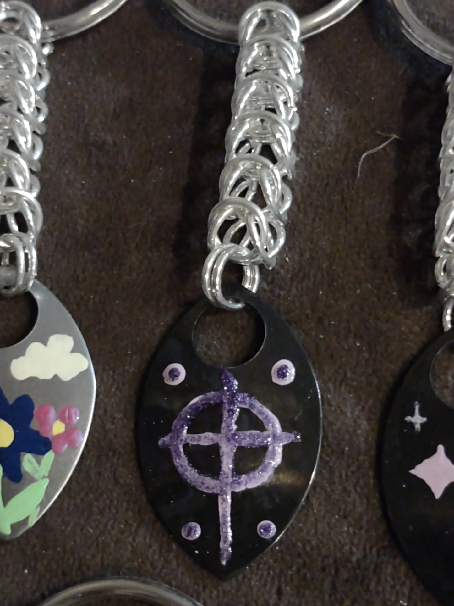 Hand painted scale keychains